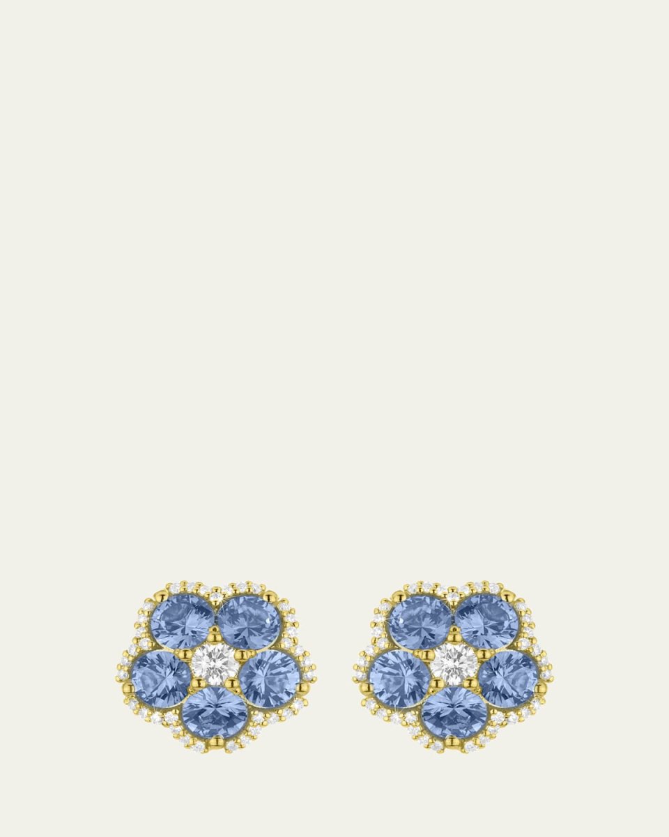 Wild Child Sapphire and Diamond Stud Earrings